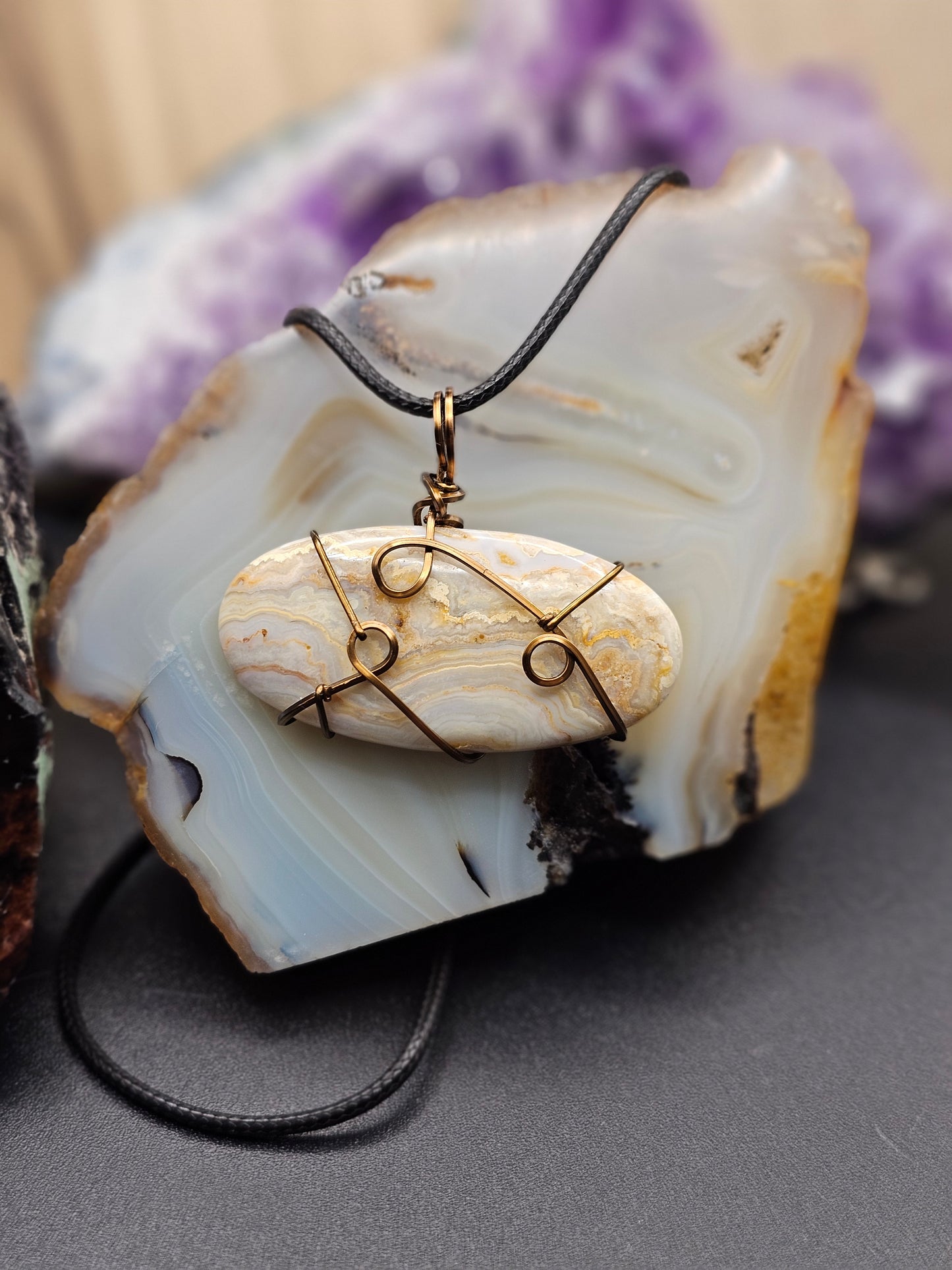 Crazy Lace Agate Necklace