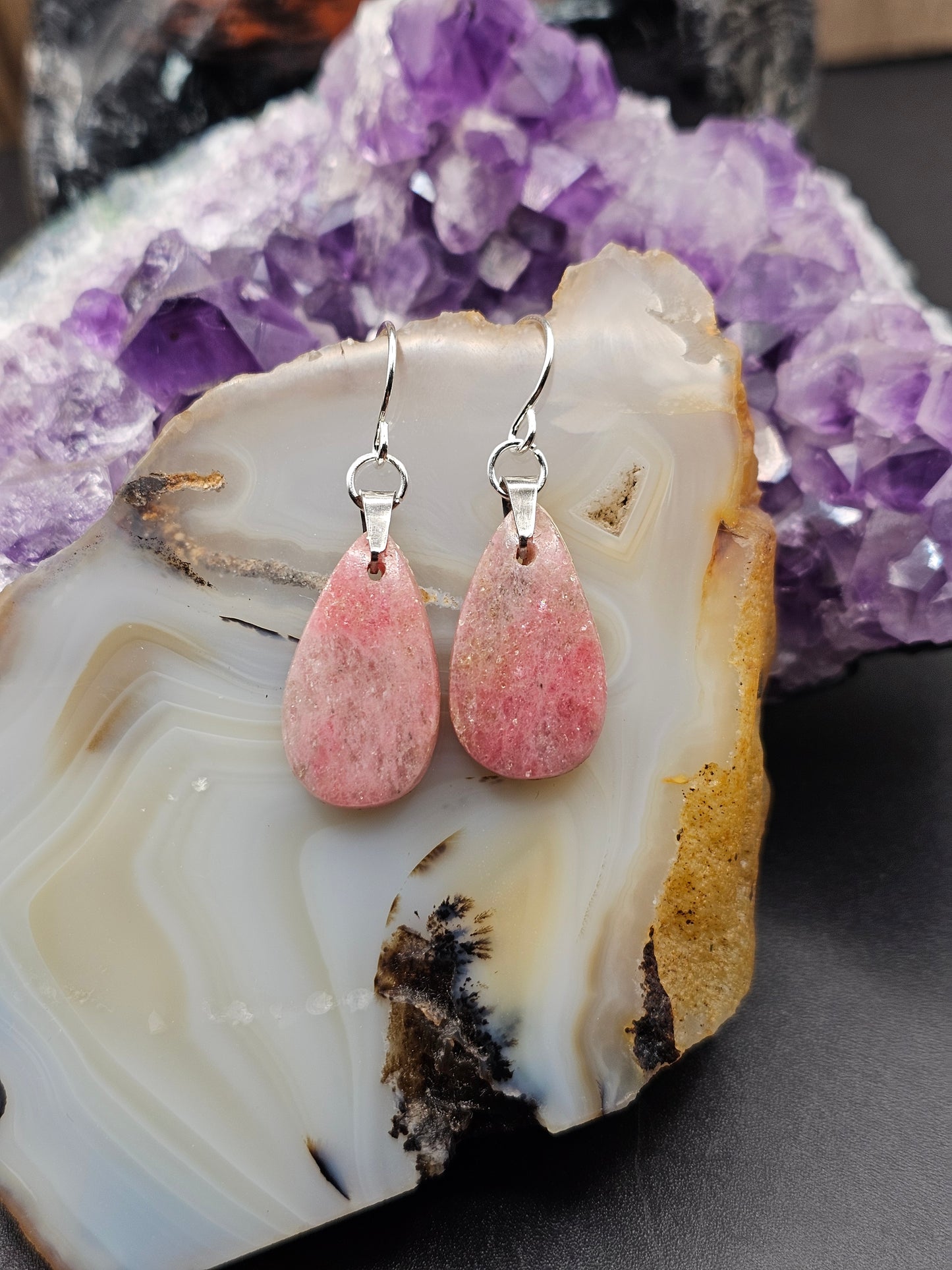 Rhodonite Earrings