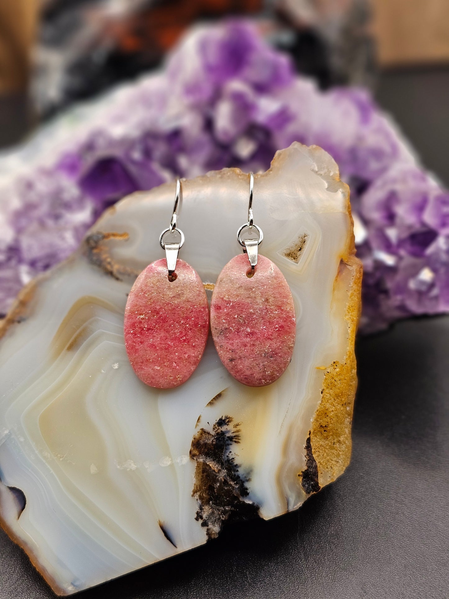 Rhodonite Earrings