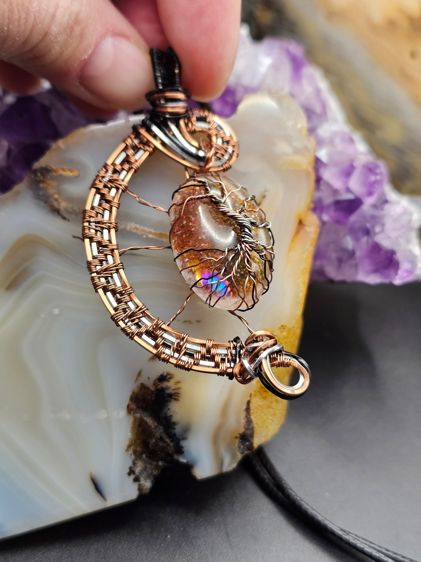 Garden Quartz Tree of Life Necklace