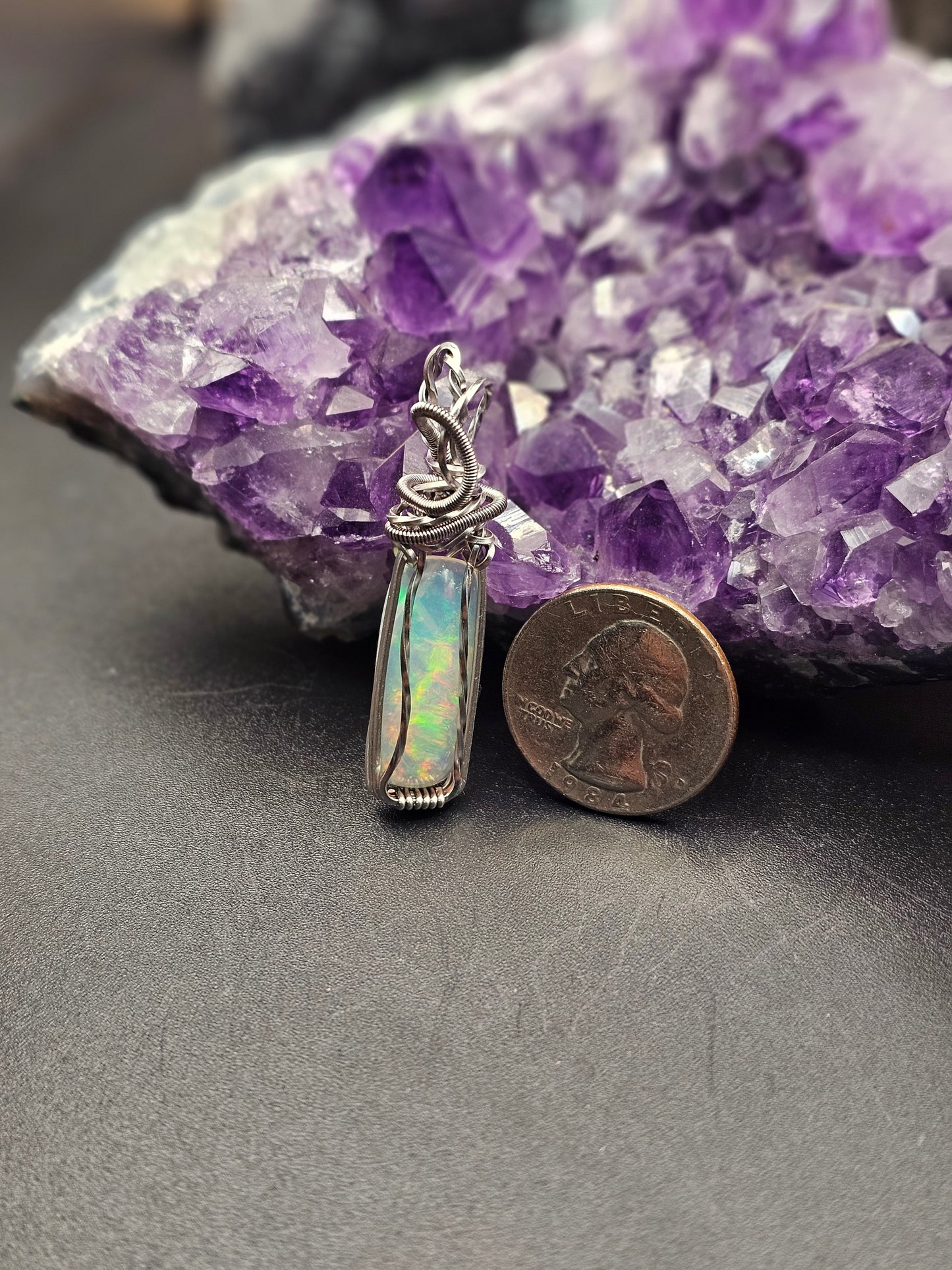 7 carat Ethiopian Opal Necklace