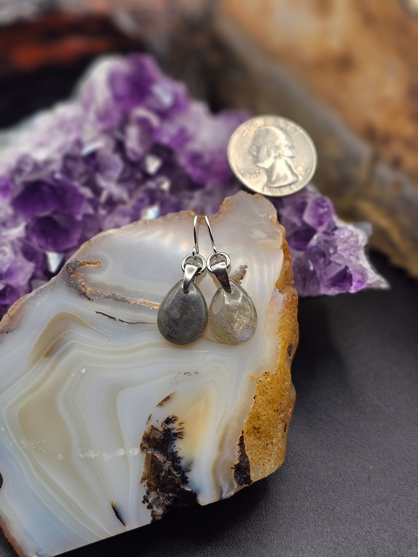 Labradorite Earrings