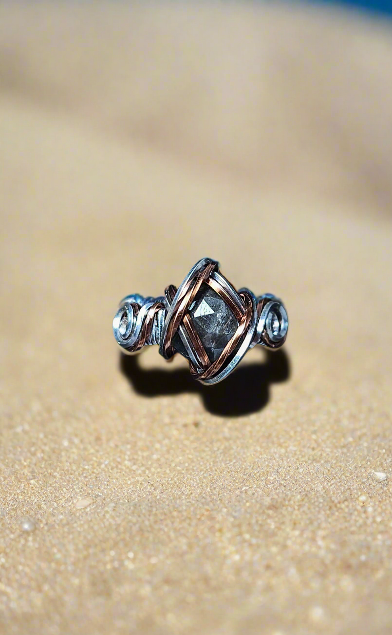Rose Cut Grey Sapphire
