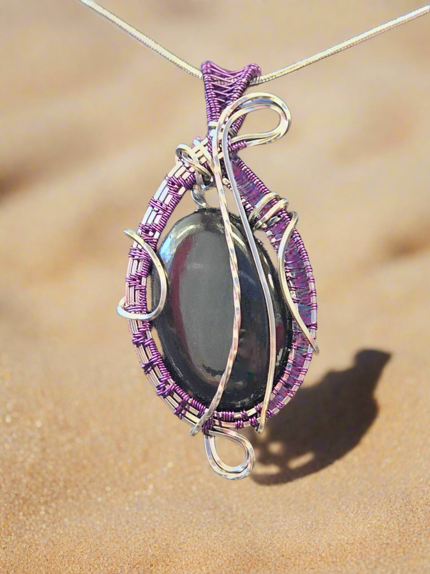 Rainbow Obsidian Necklace