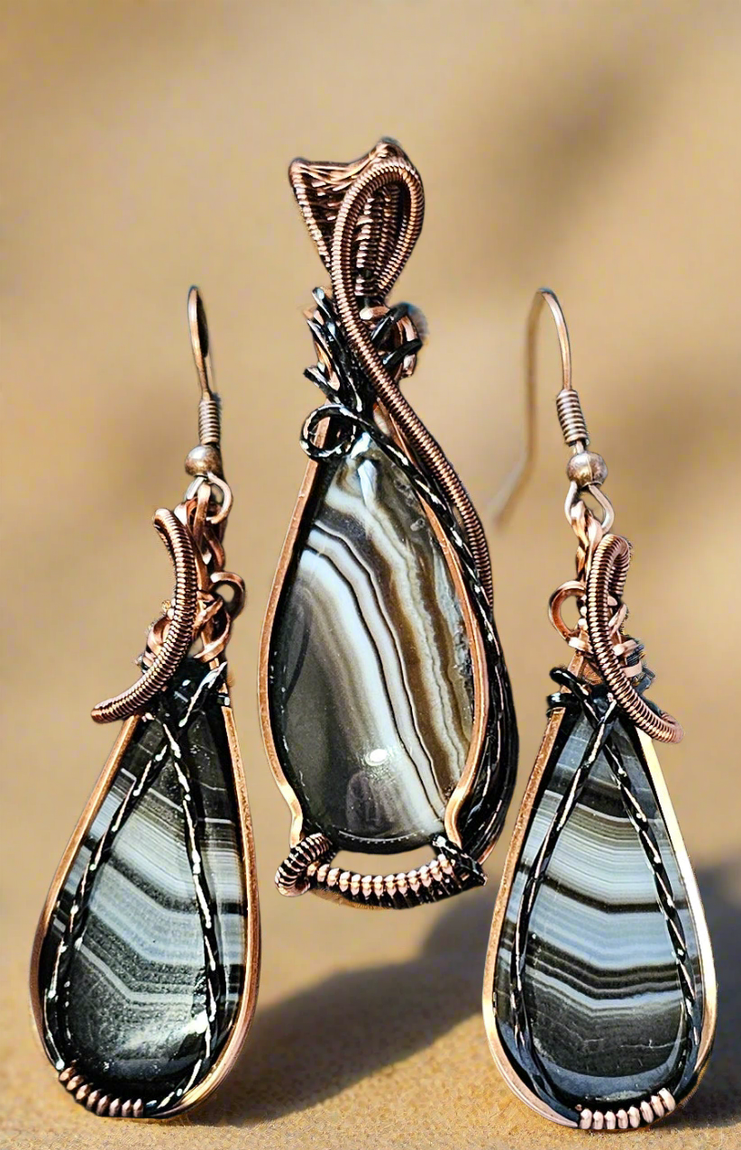 Designer Banded Agate Set