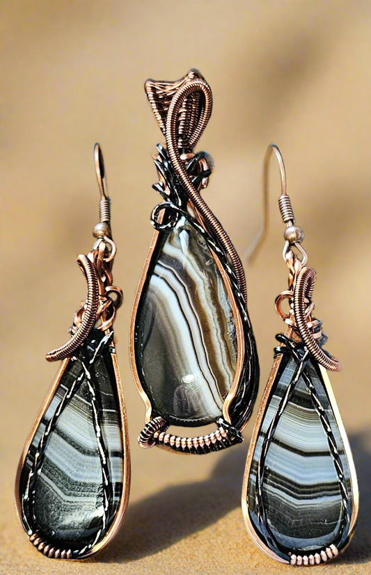 Designer Banded Agate Set