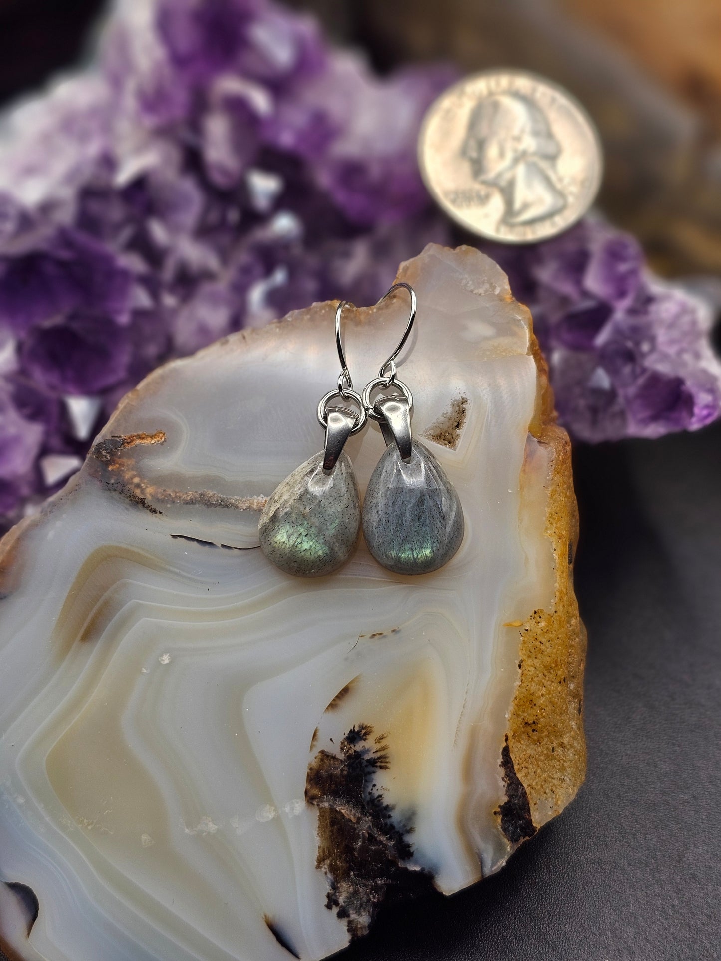 Labradorite Earrings