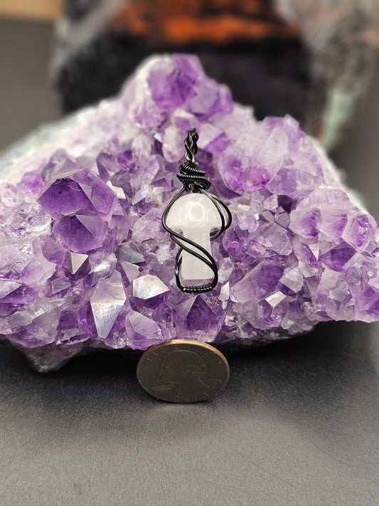 Selenite Mushroom Necklace
