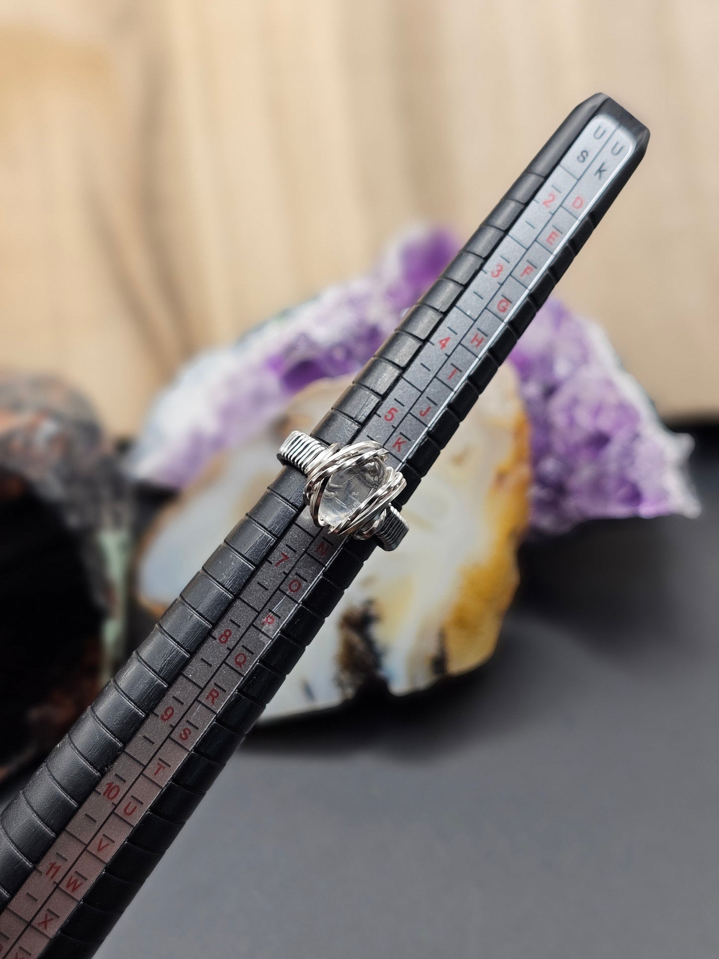 Rare Malawi Rainbow Moonstone 6 Ring