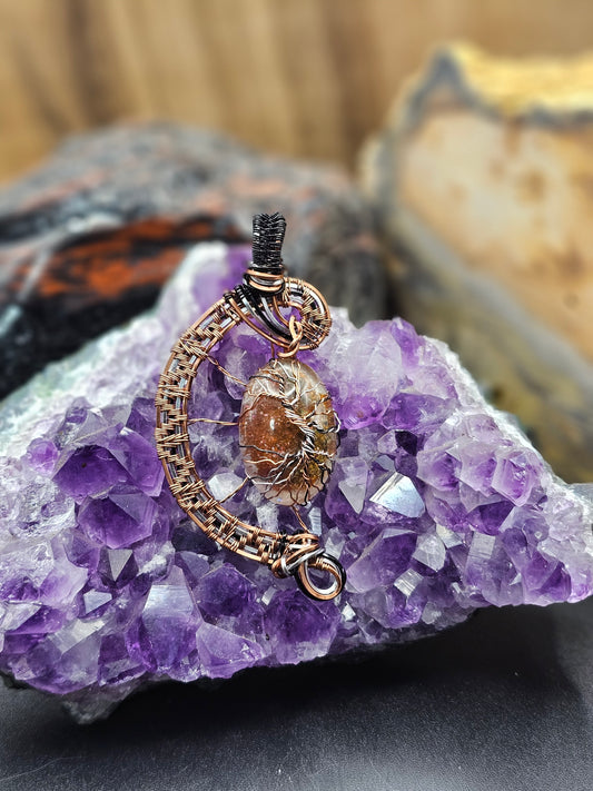 Garden Quartz Tree of Life Necklace