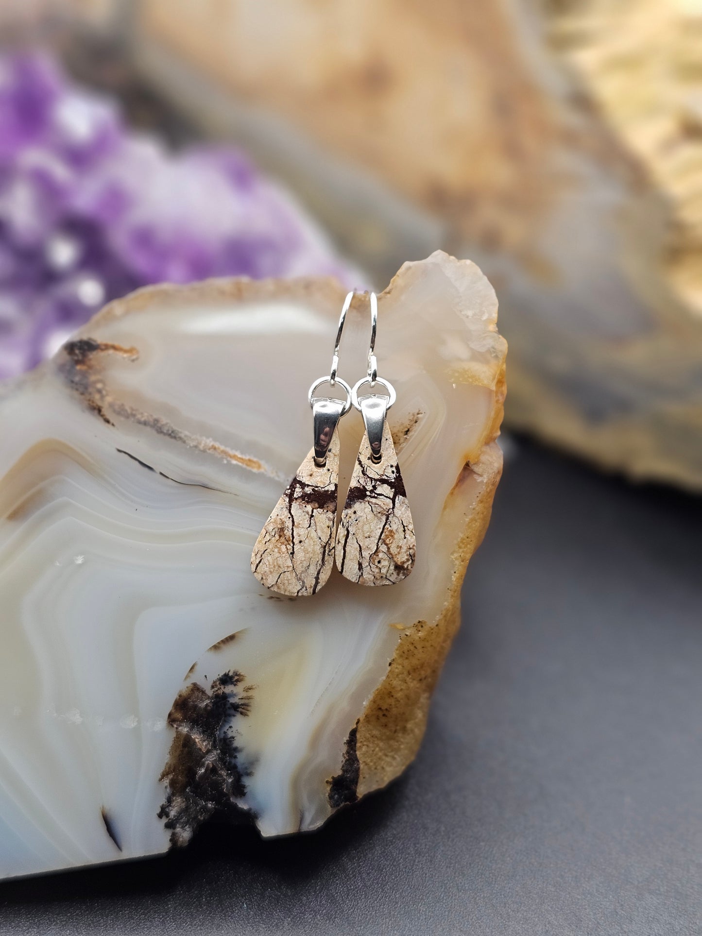 Picture Jasper Earrings
