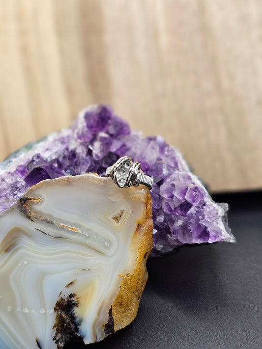 Rare Malawi Rainbow Moonstone 6 Ring