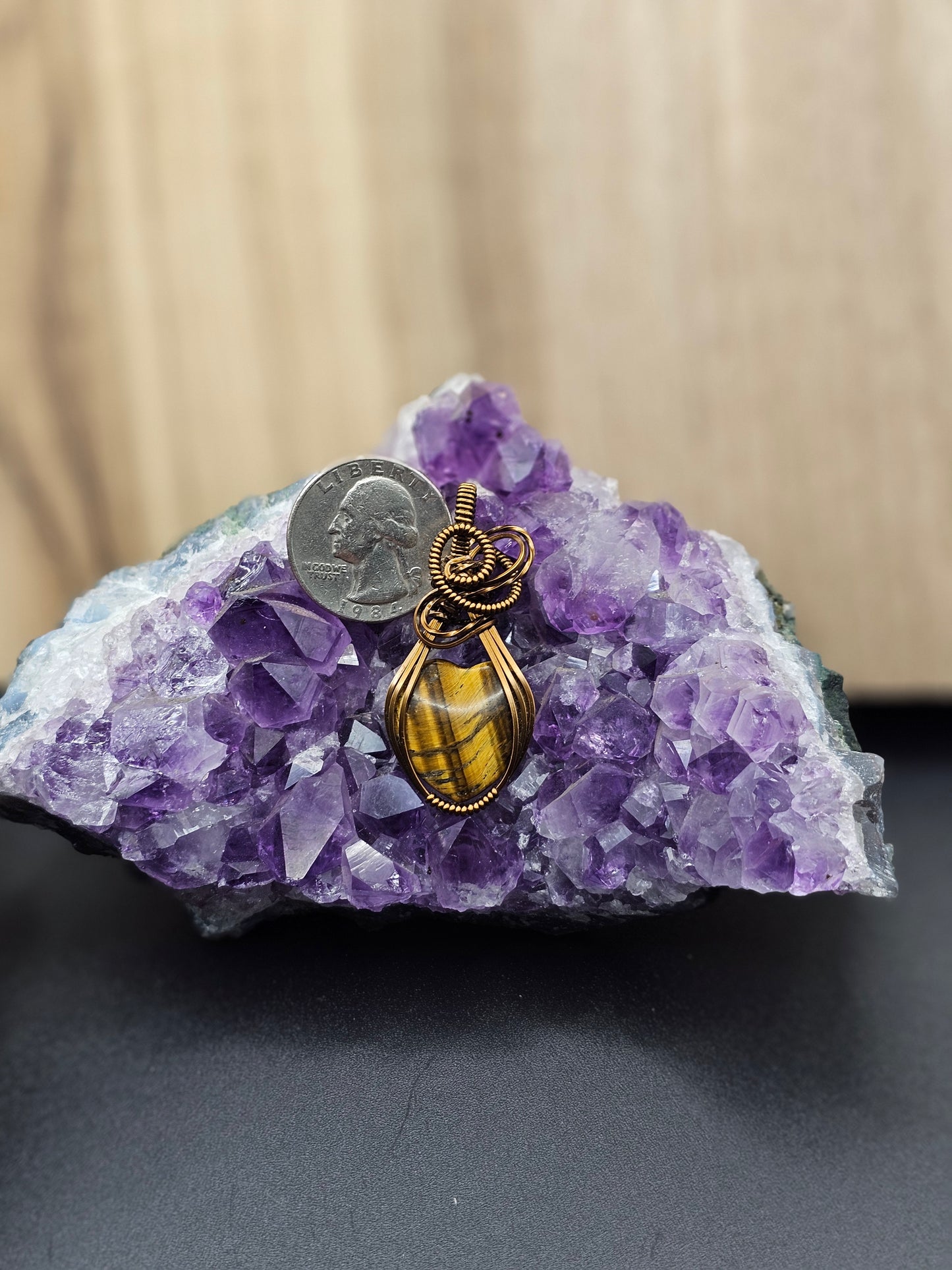 Tigers Eye Heart Necklace