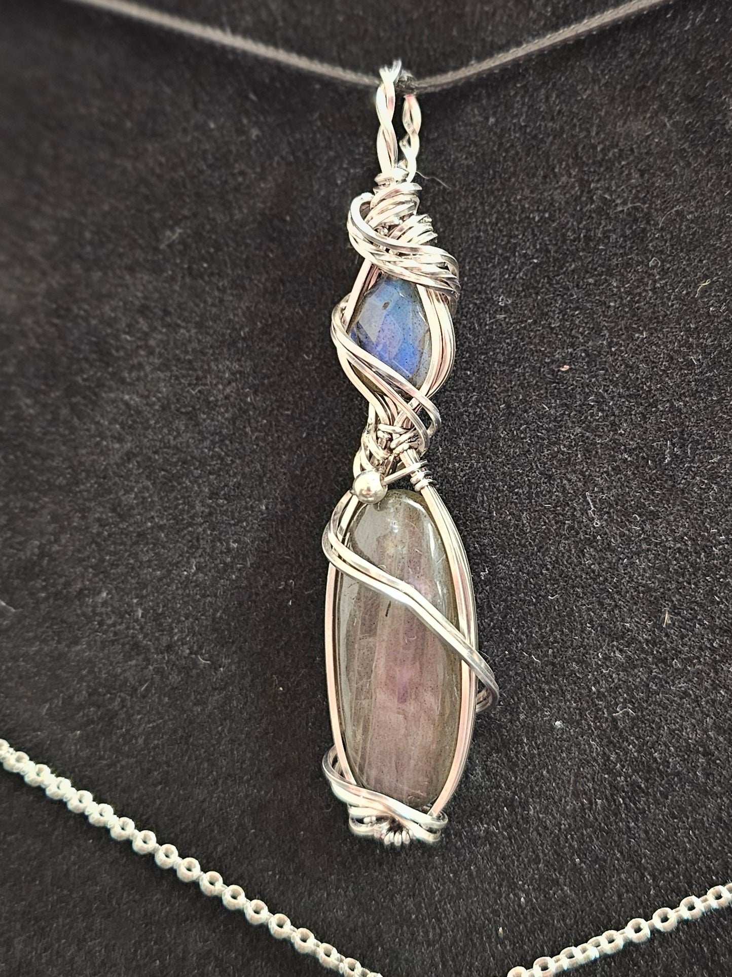 Purple & Blue Labradorite Necklace
