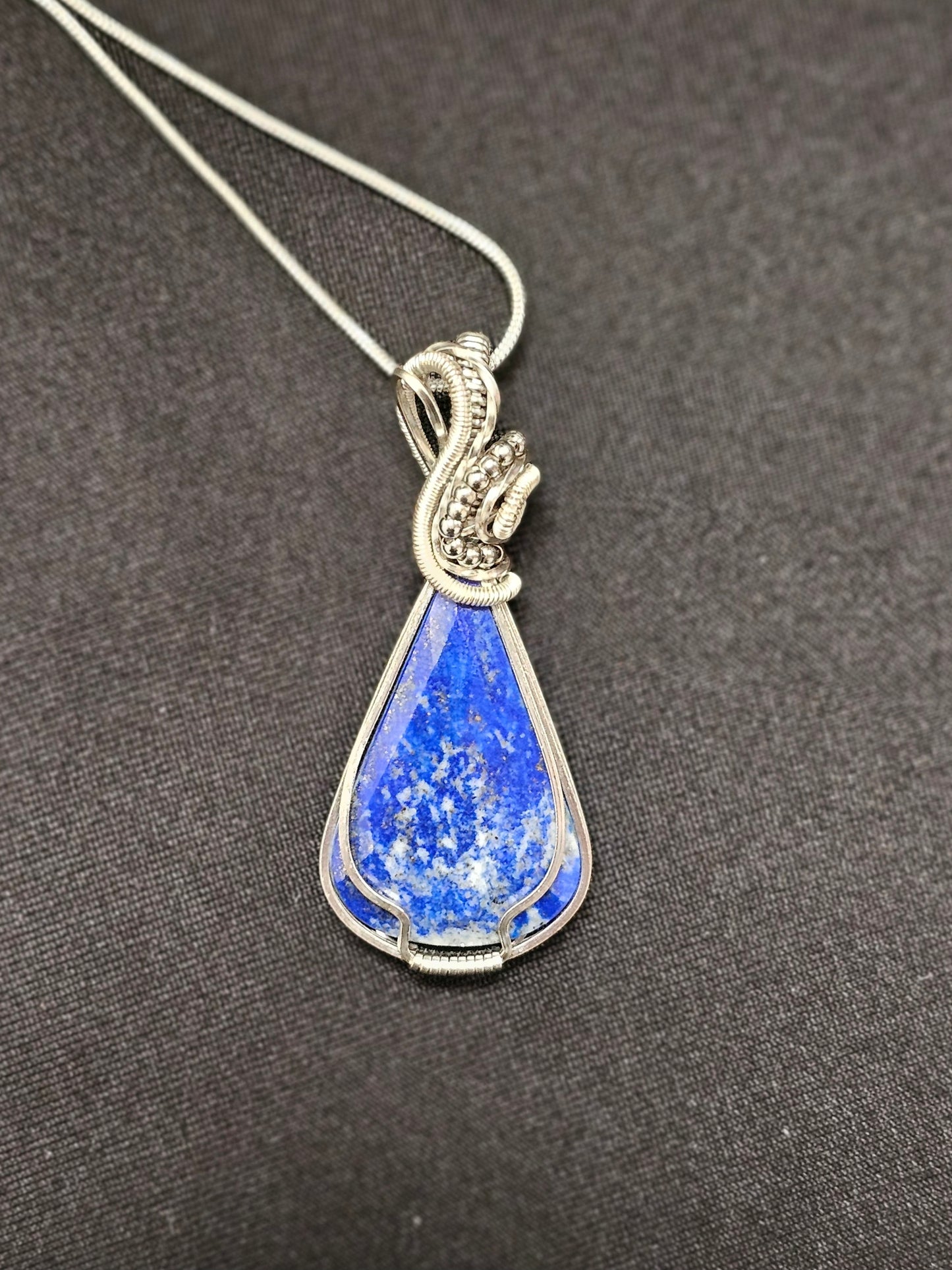 Rose Cut Lapis Lazuli Necklace