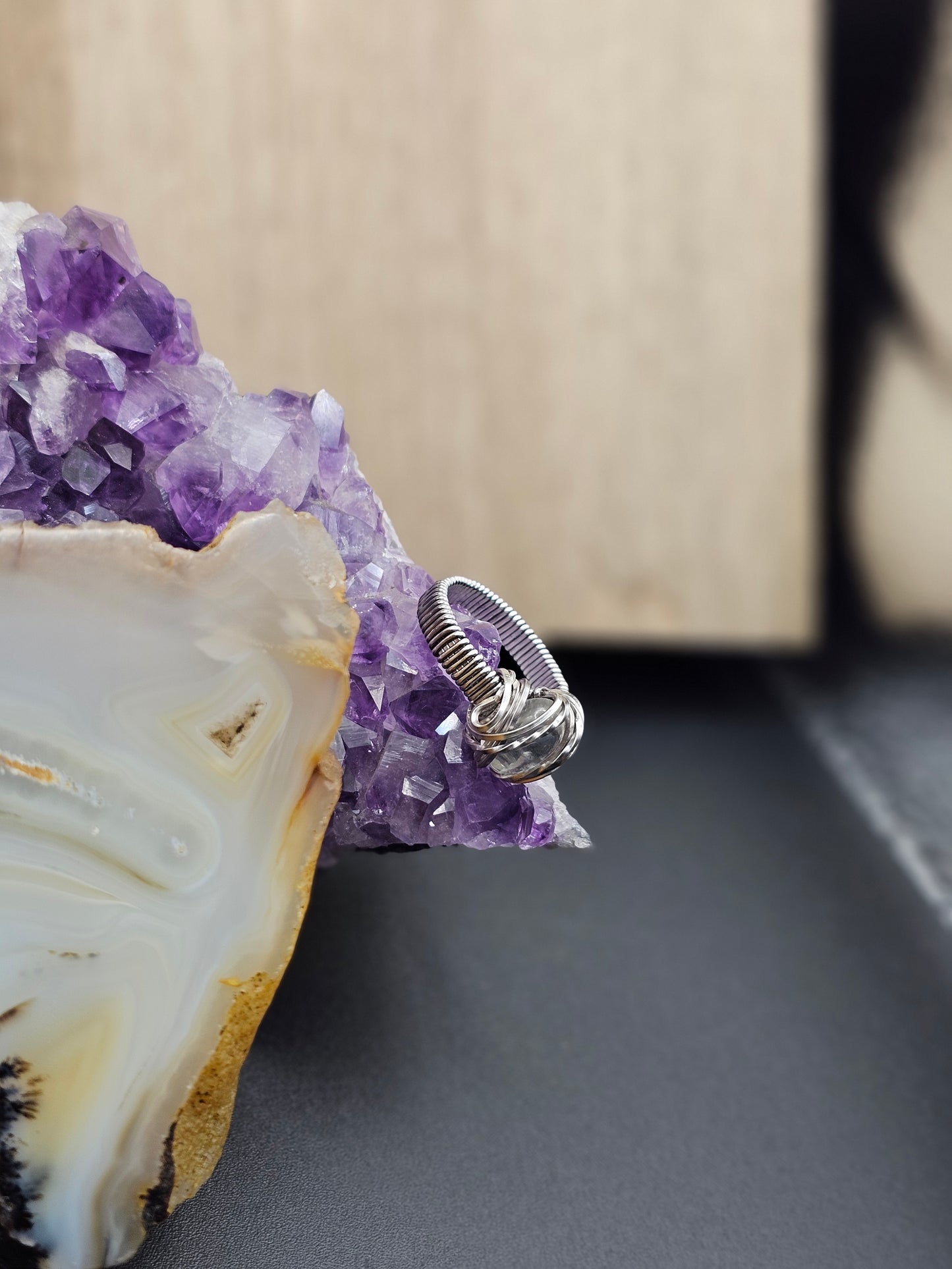 Rare Malawi Rainbow Moonstone 6 Ring