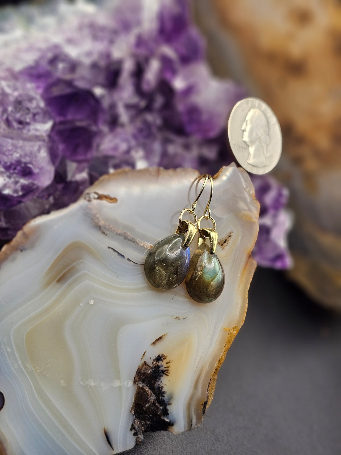 Labradorite Earrings