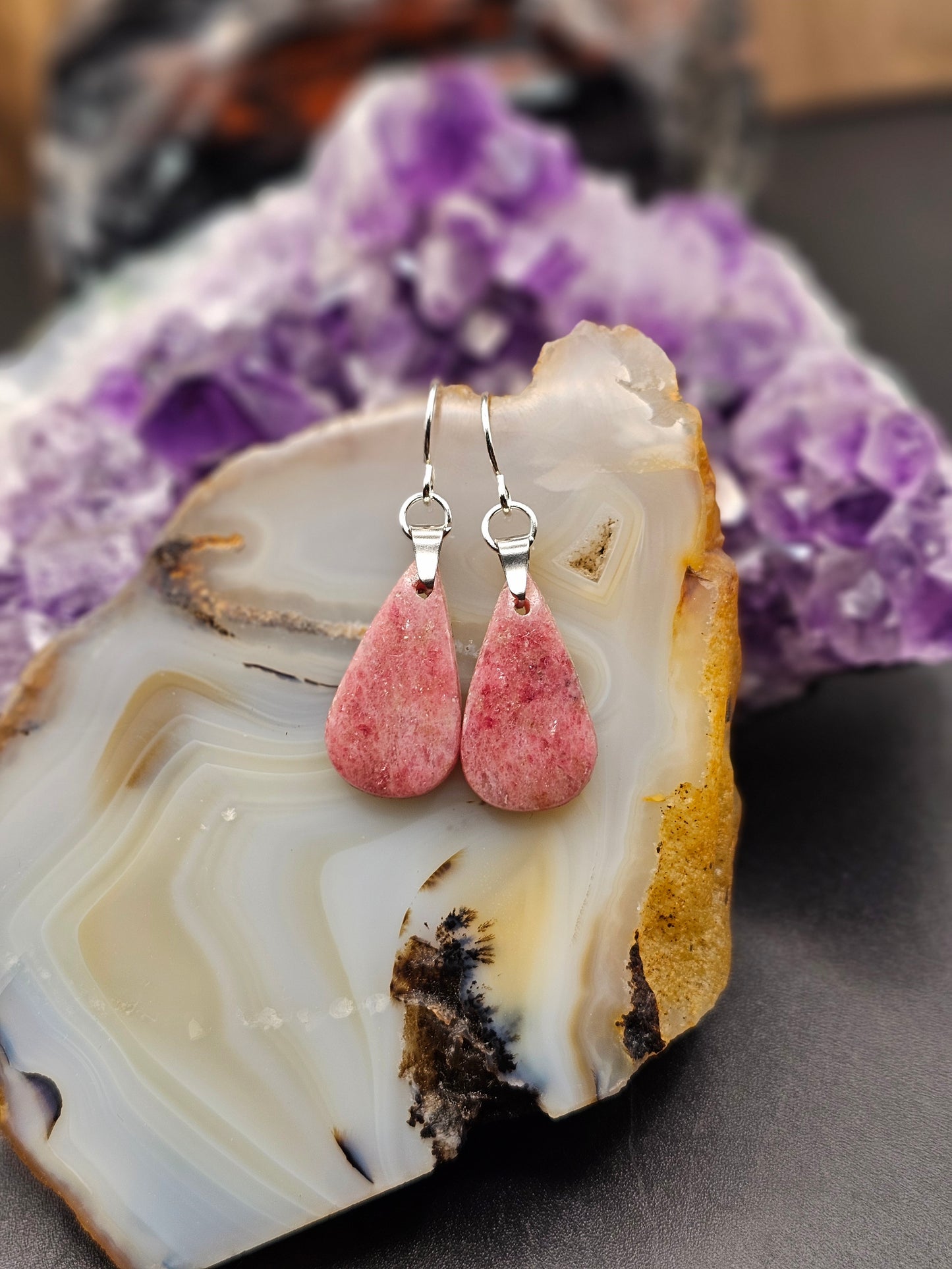 Rhodonite Earrings