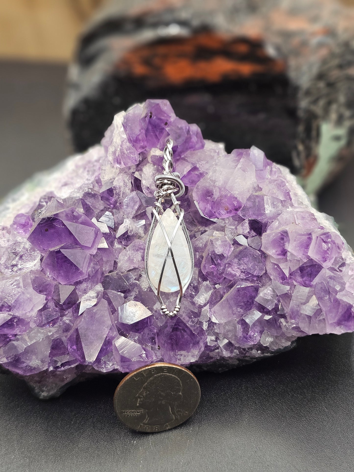 Rainbow Moonstone Necklace