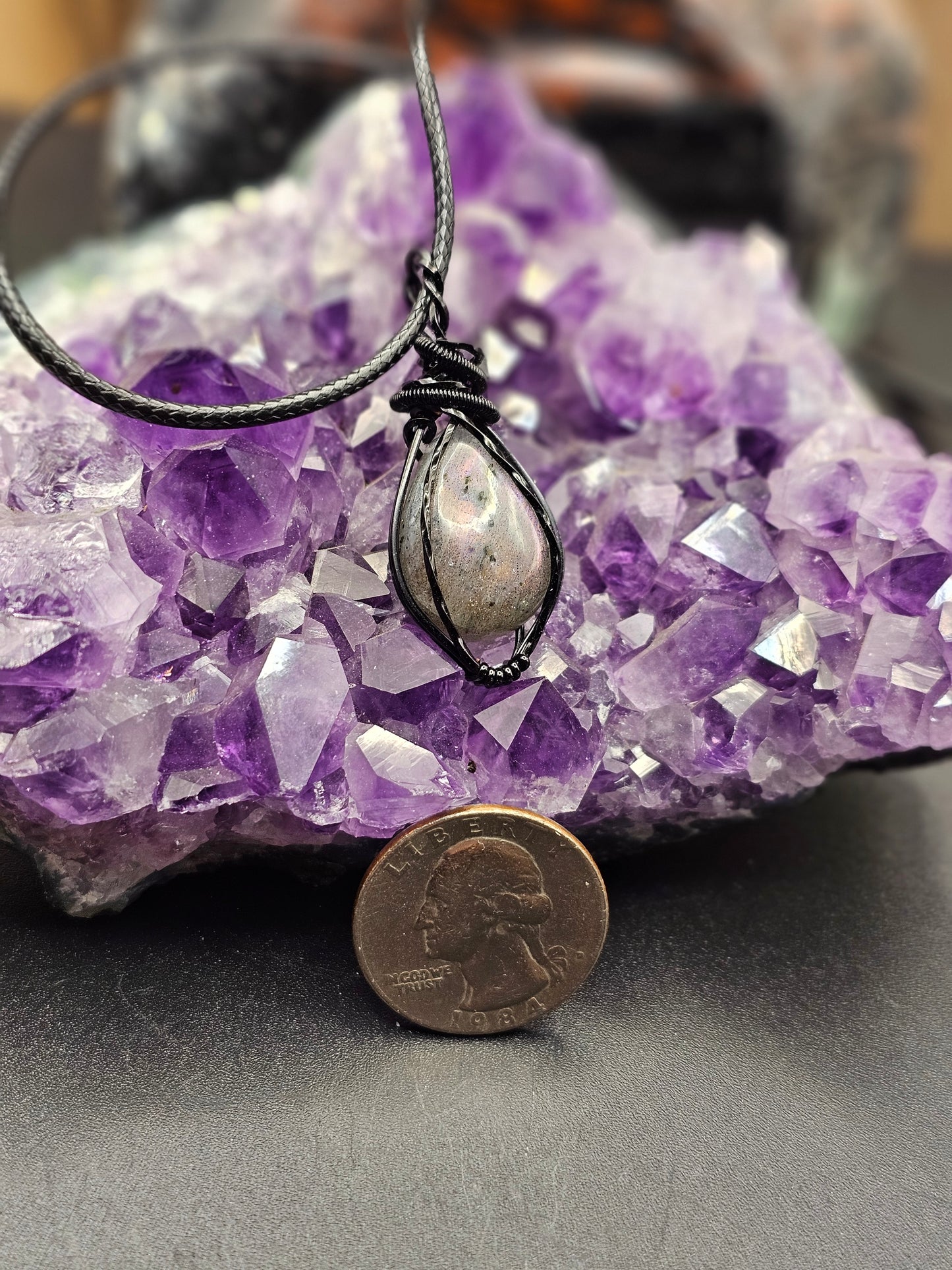 Purple Labradorite Necklace