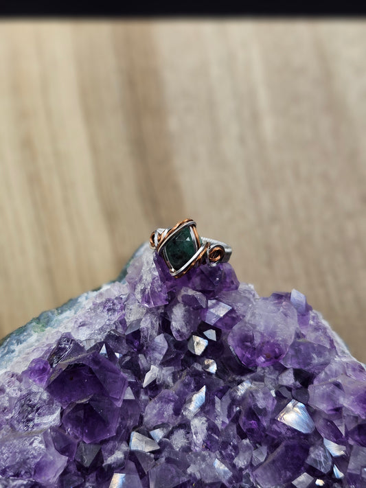 Rose Cut Emerald 8.5 Ring