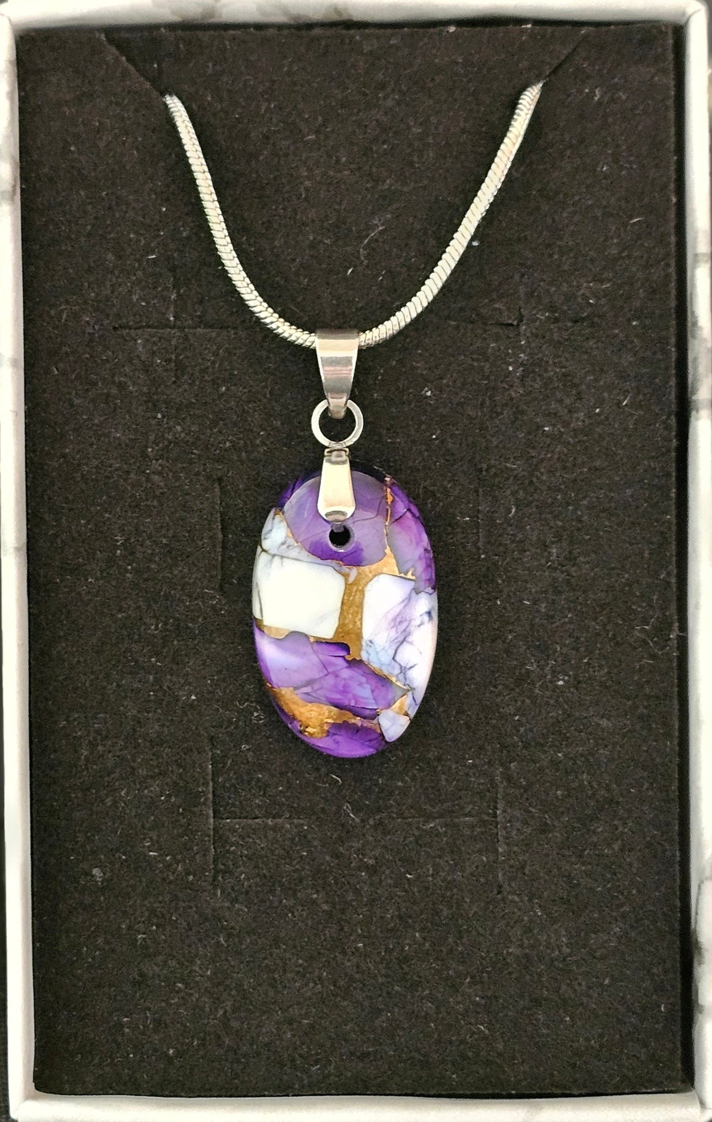 Purple Dahlia Turquoise Necklace