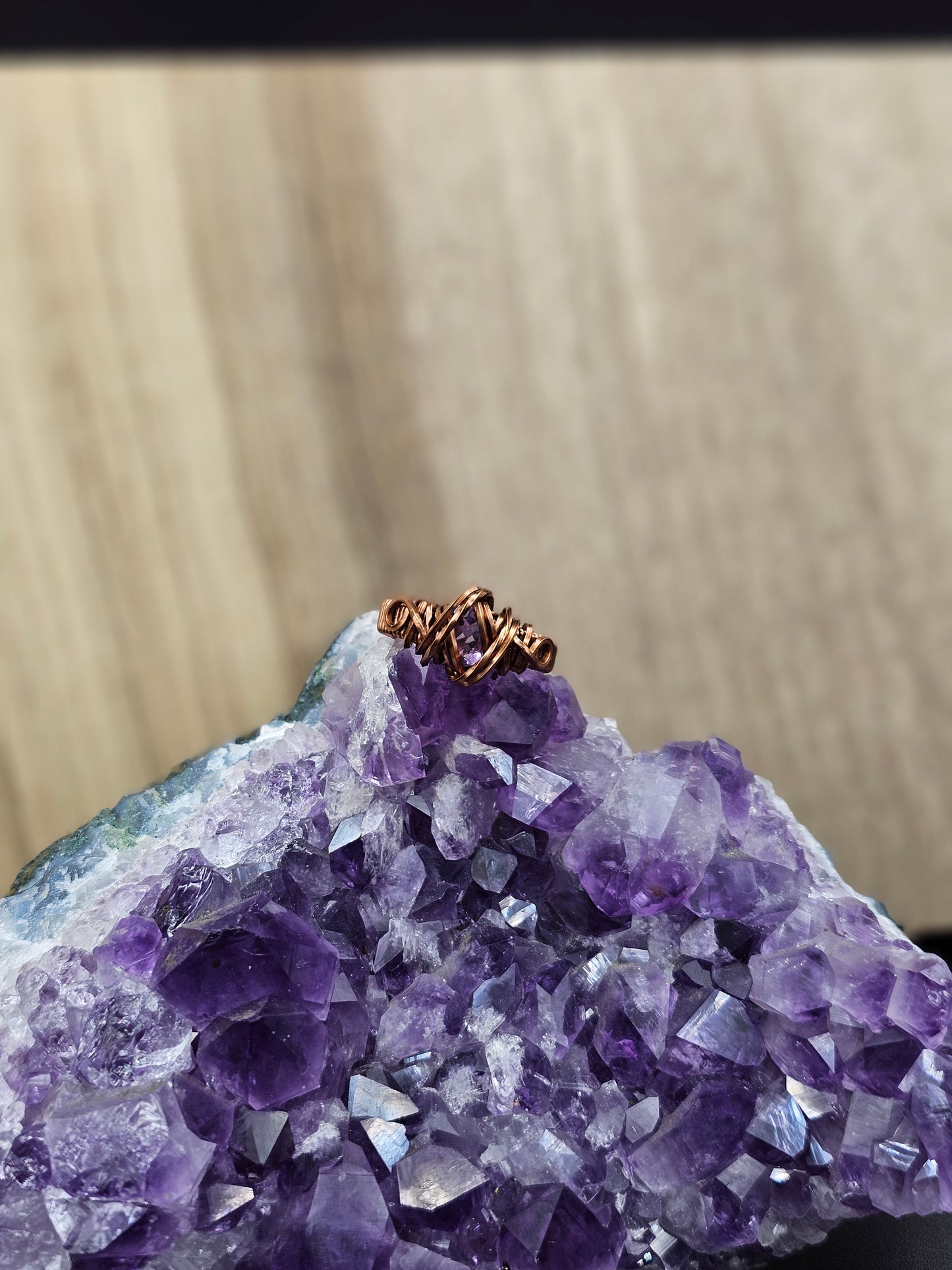Faceted Amethyst 6.5 Ring