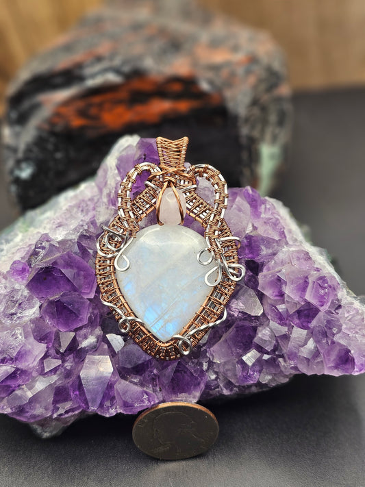 Best Quality Moonstone & Rose Quartz Necklace