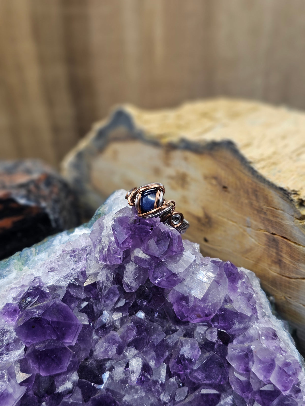 5 Point Star Blue Sapphire Ring Size 8