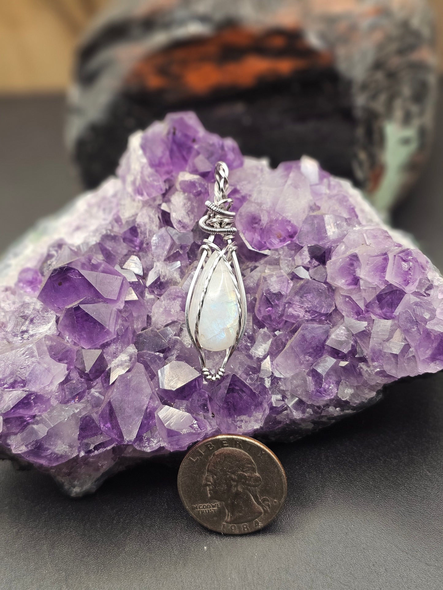 Rainbow Moonstone Necklace