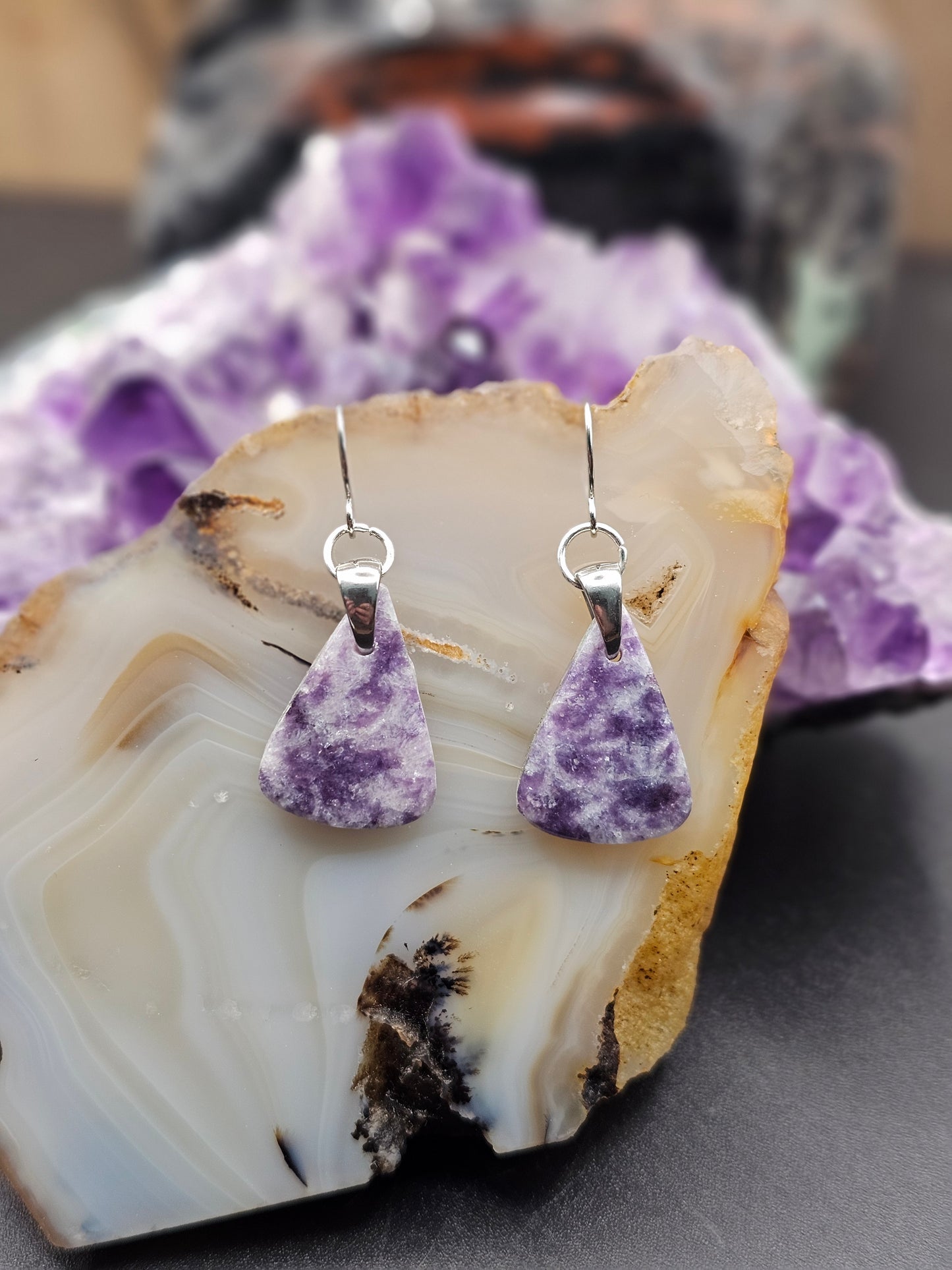 Lepidolite Earrings
