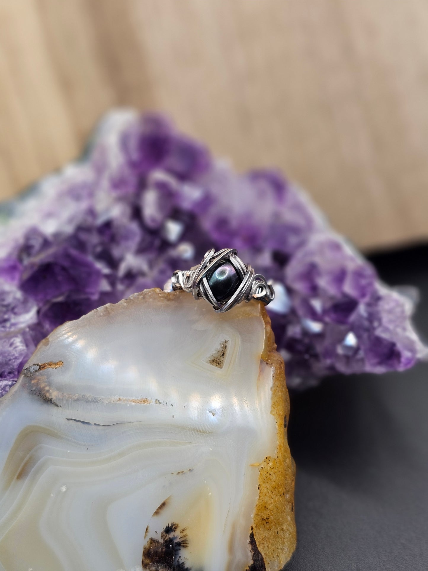 Black Pearl 9 Ring