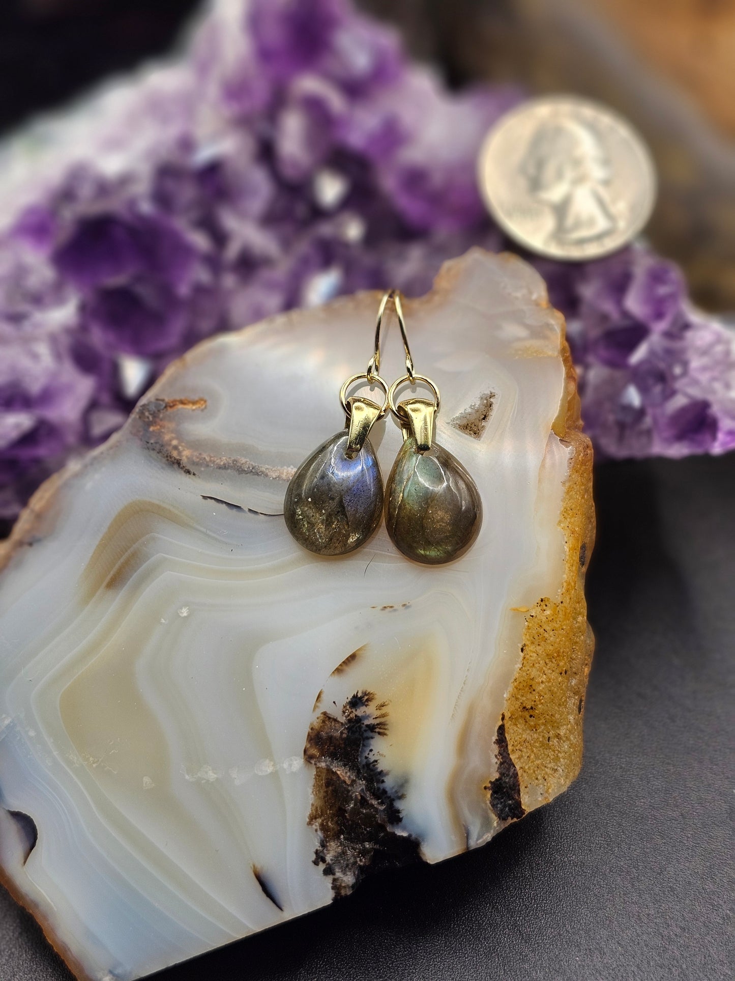 Labradorite Earrings