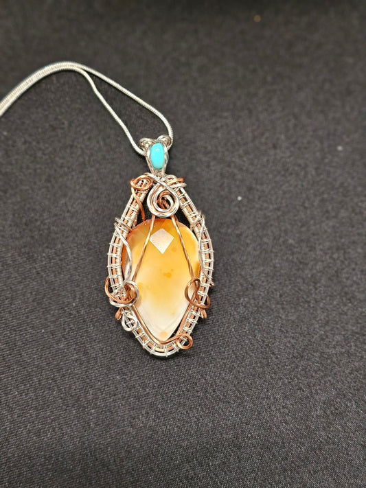 Carnelian with Turquoise Necklace