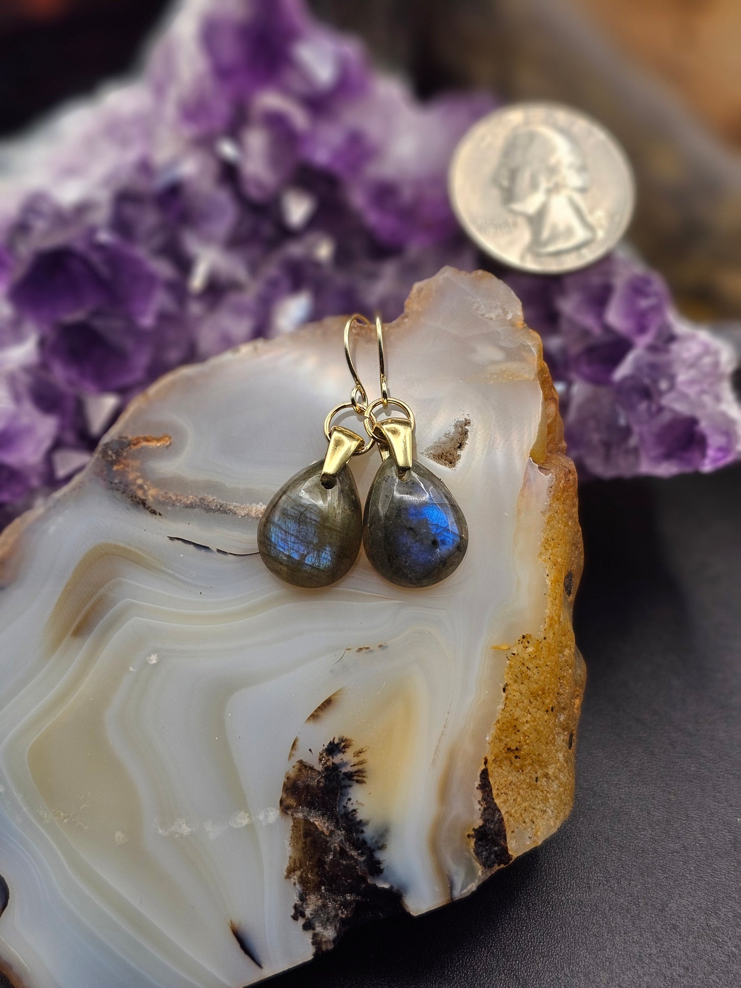 Labradorite Earrings