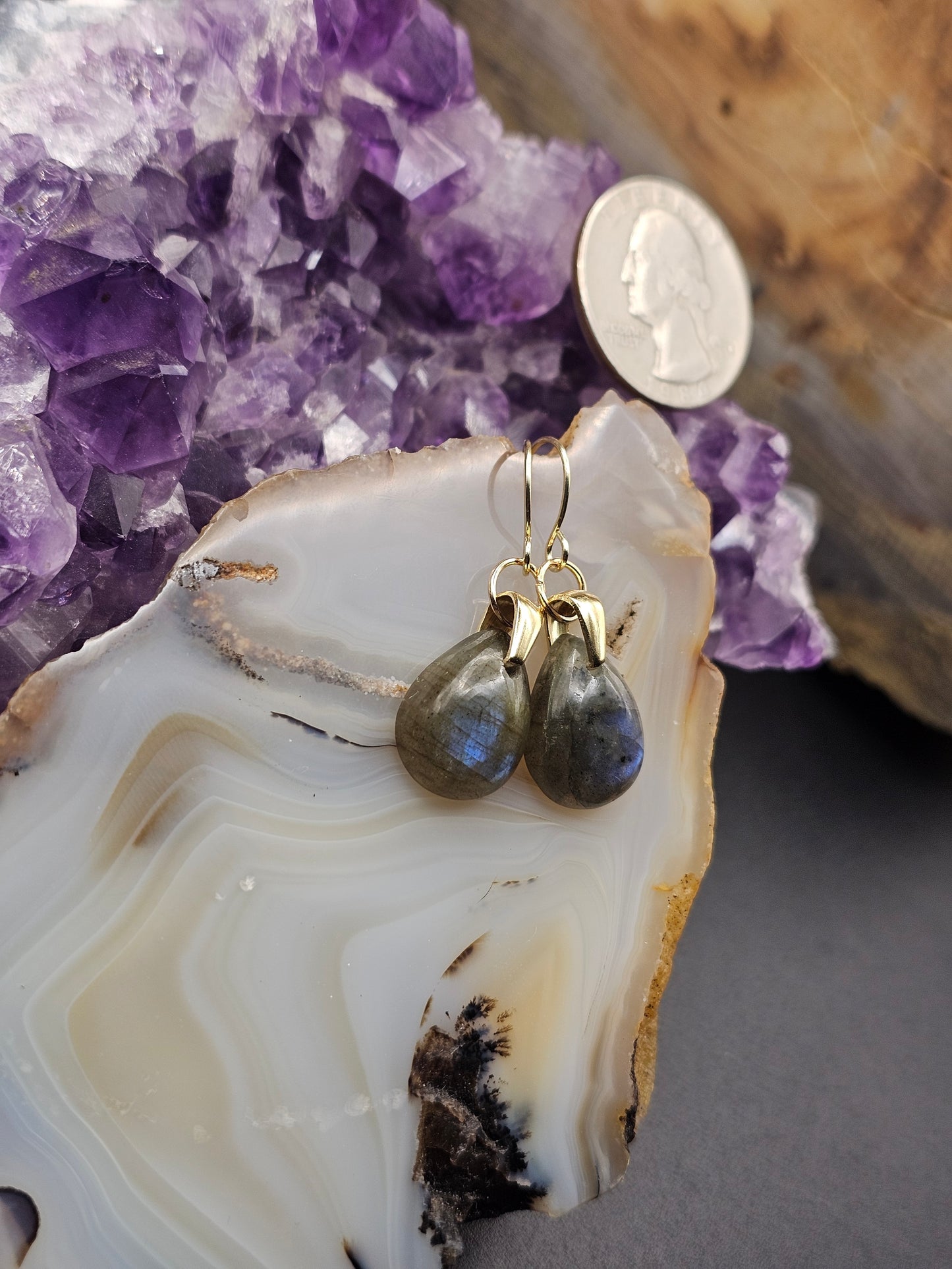 Labradorite Earrings