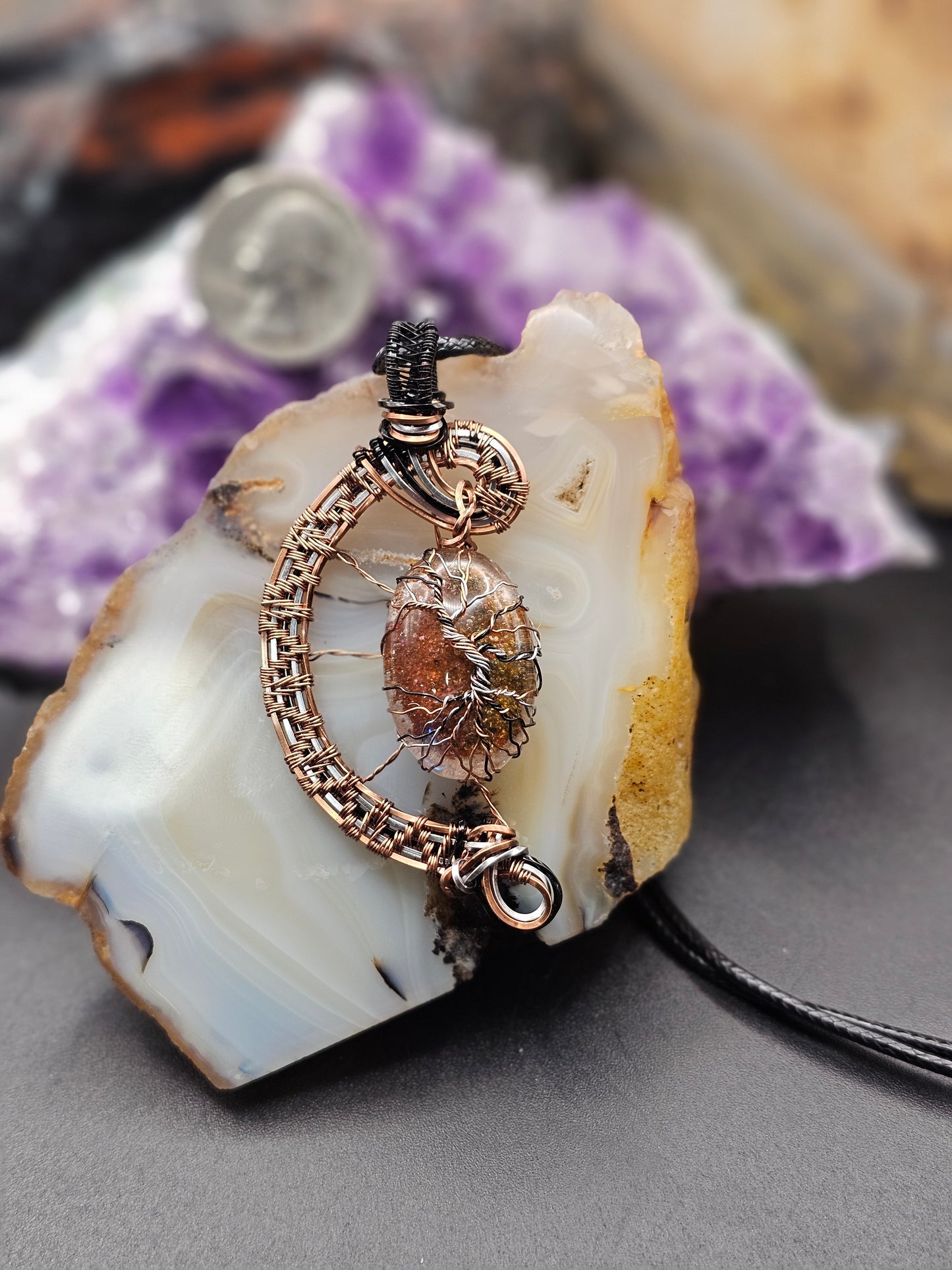 Garden Quartz Tree of Life Necklace