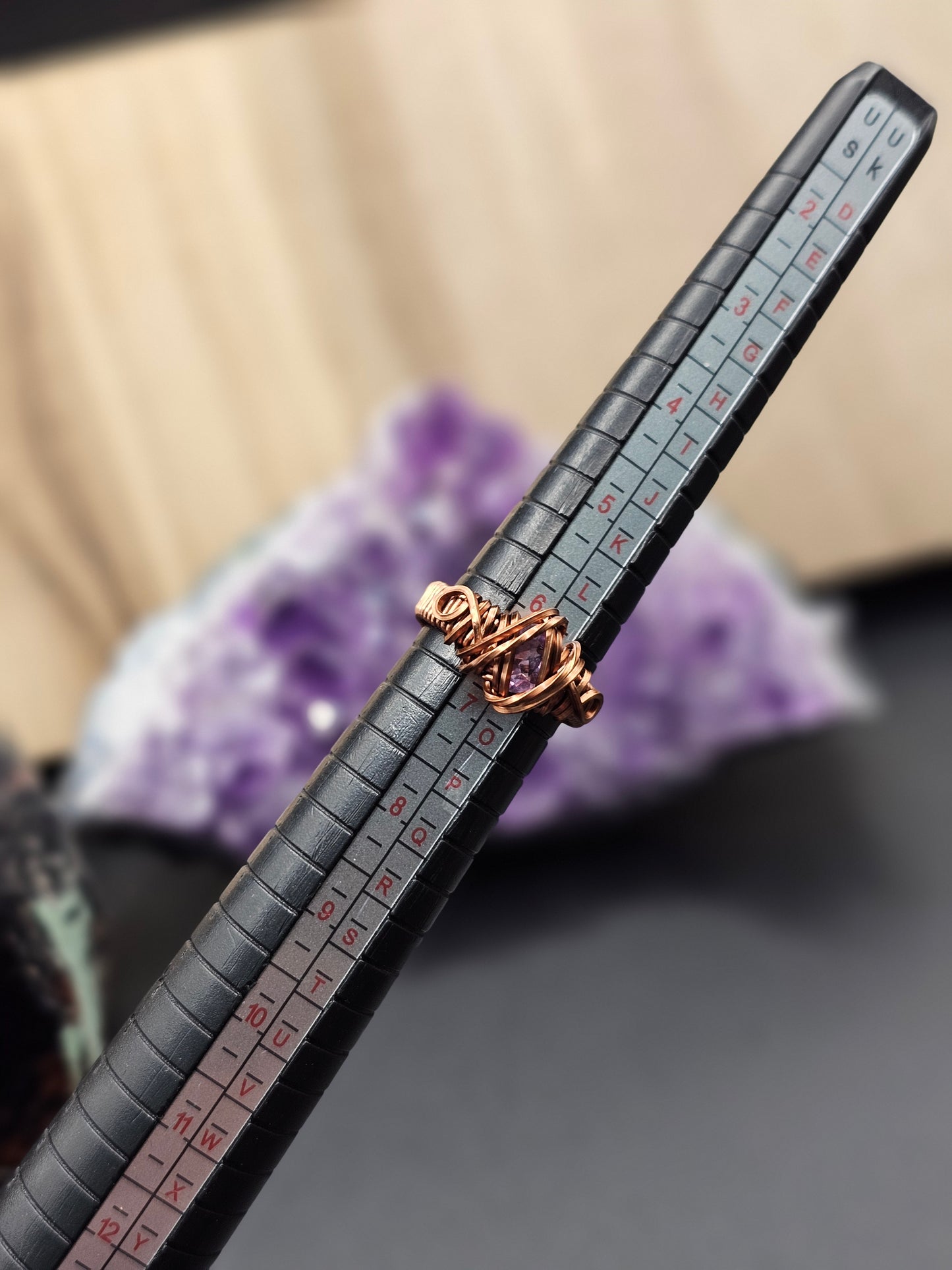 Faceted Amethyst 6.5 Ring
