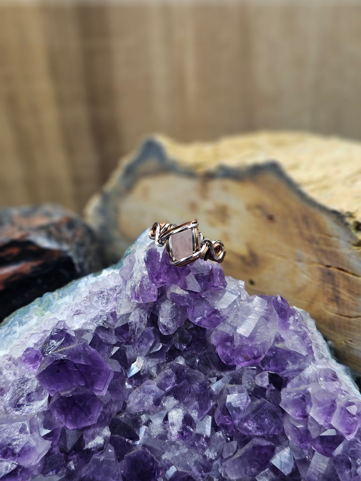 Rose Quartz Ring 8.5