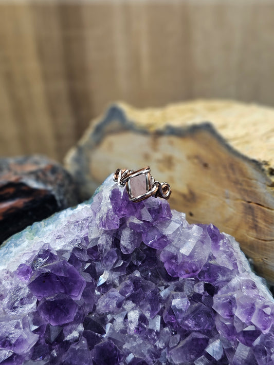 Rose Quartz Ring 8.5