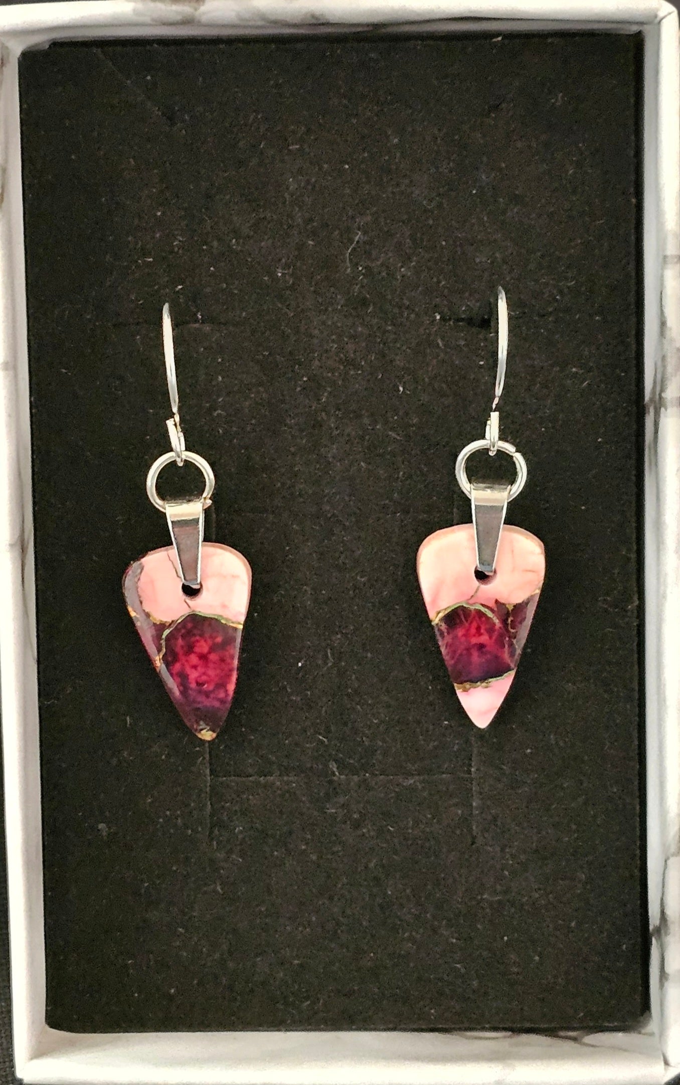 Rose Dahlia Turquoise Earrings