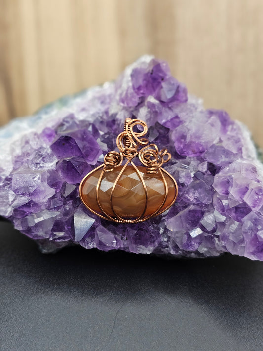 Rose Cut Carnelian Pumpkin