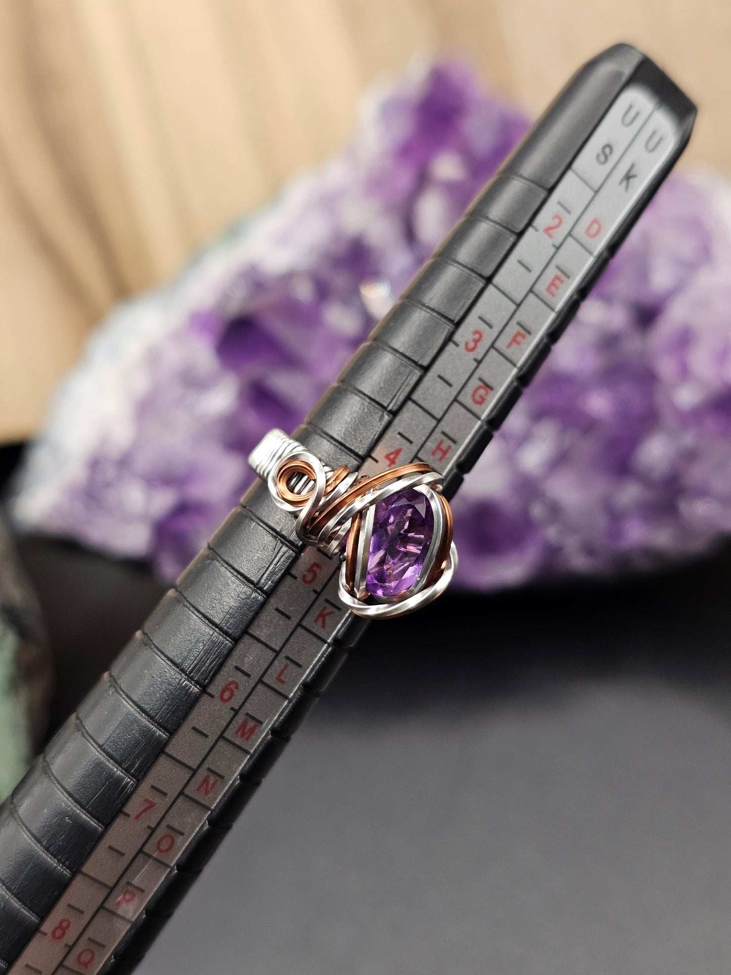 Faceted Amethyst 4.5 Ring