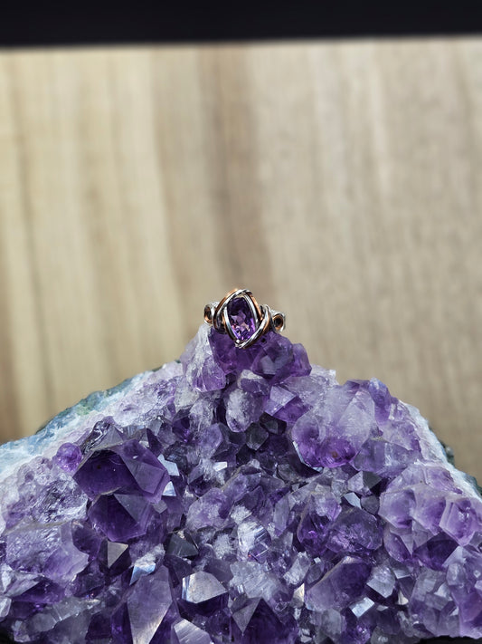 Faceted Amethyst 4.5 Ring