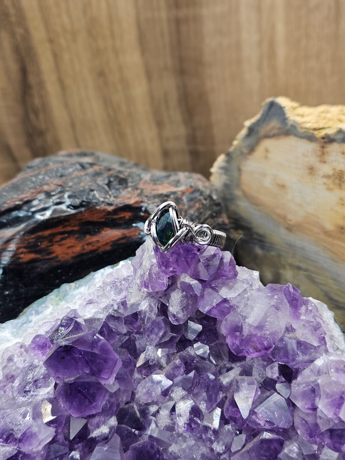 Black Opal Ring 9.5