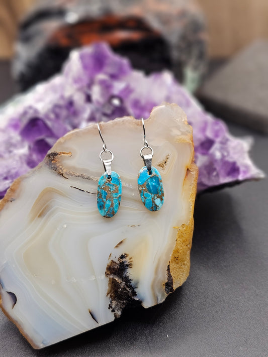 Copper Turquoise Earrings