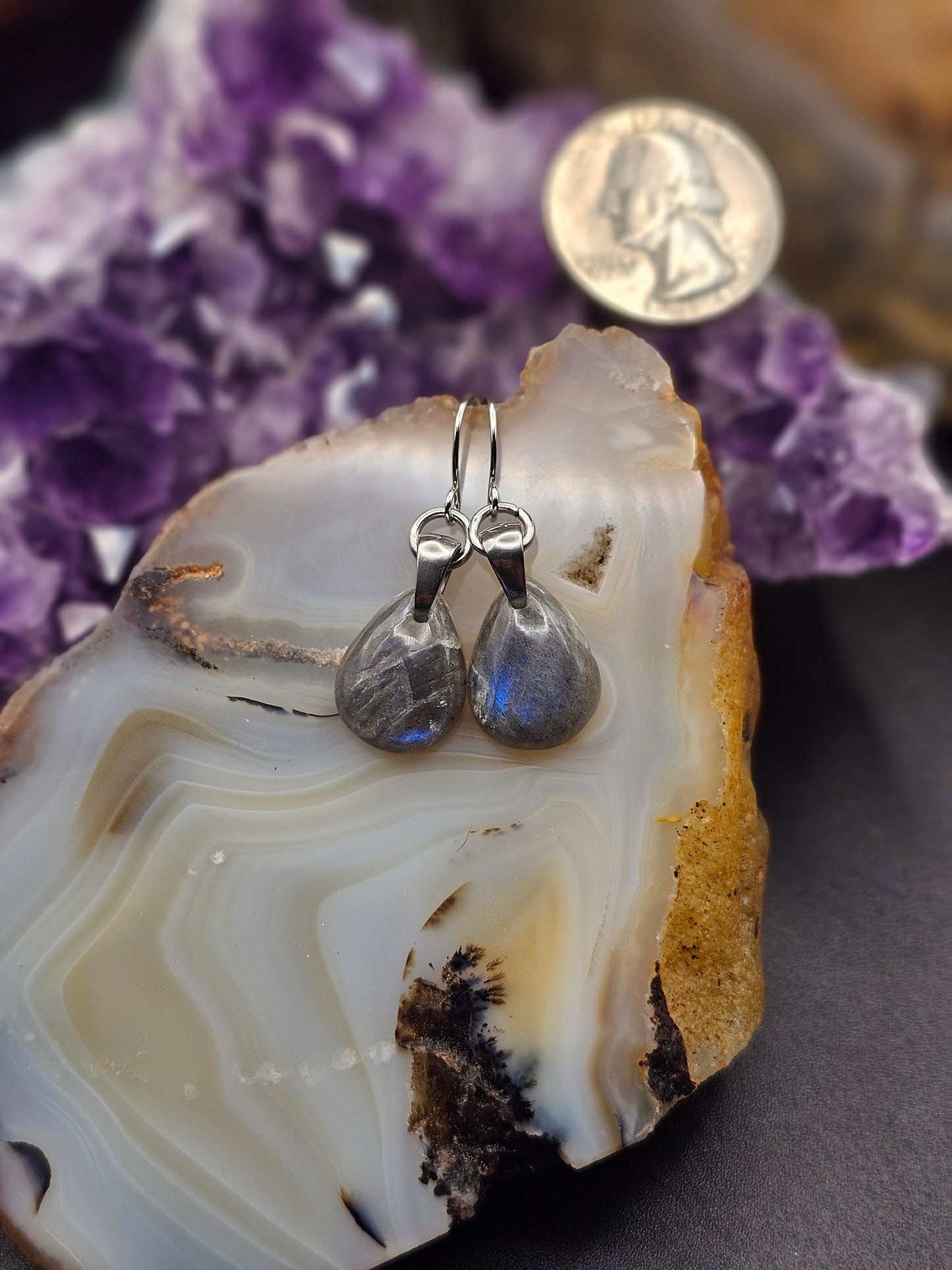 Labradorite Earrings