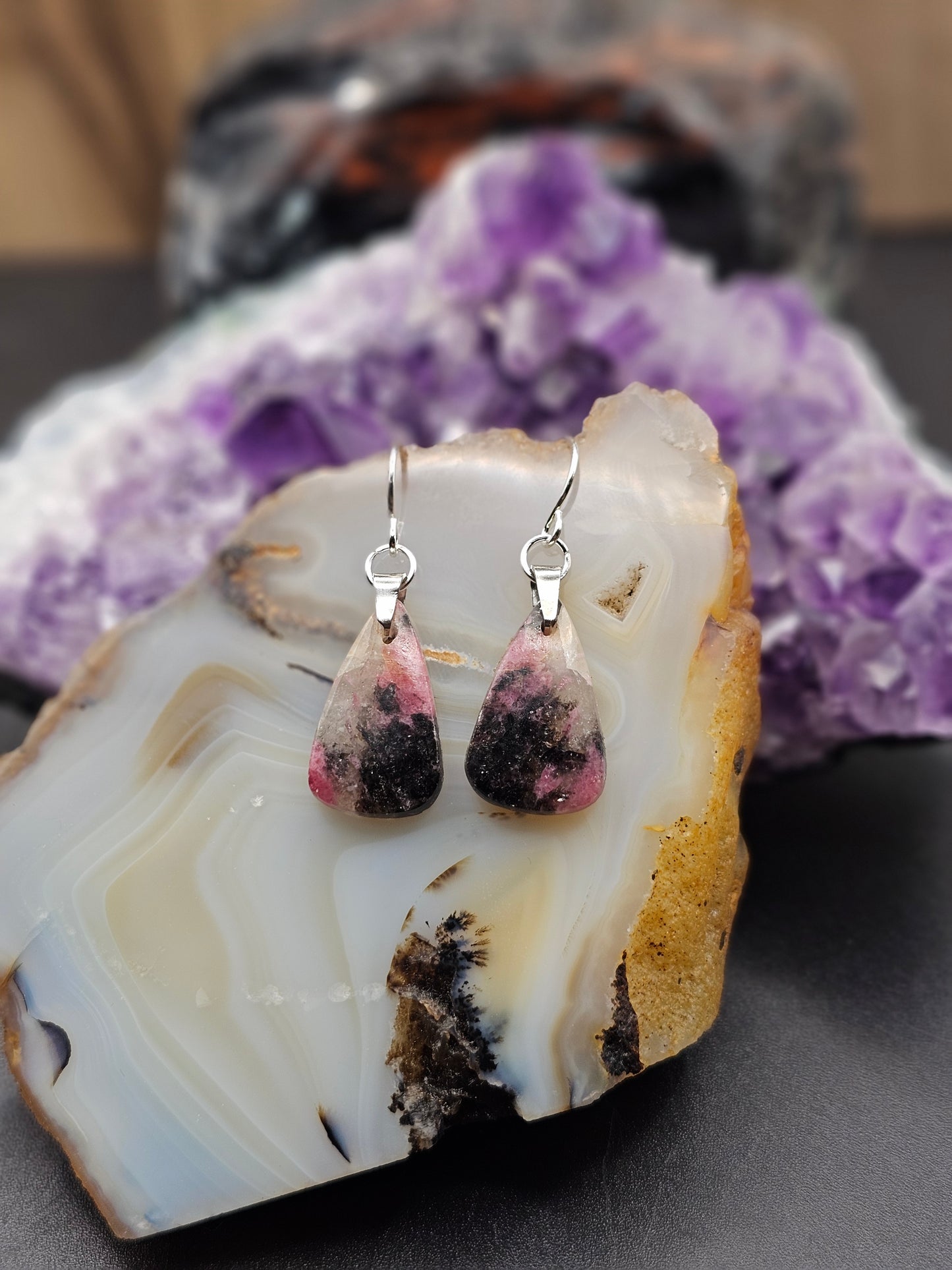 Rhodonite Earrings