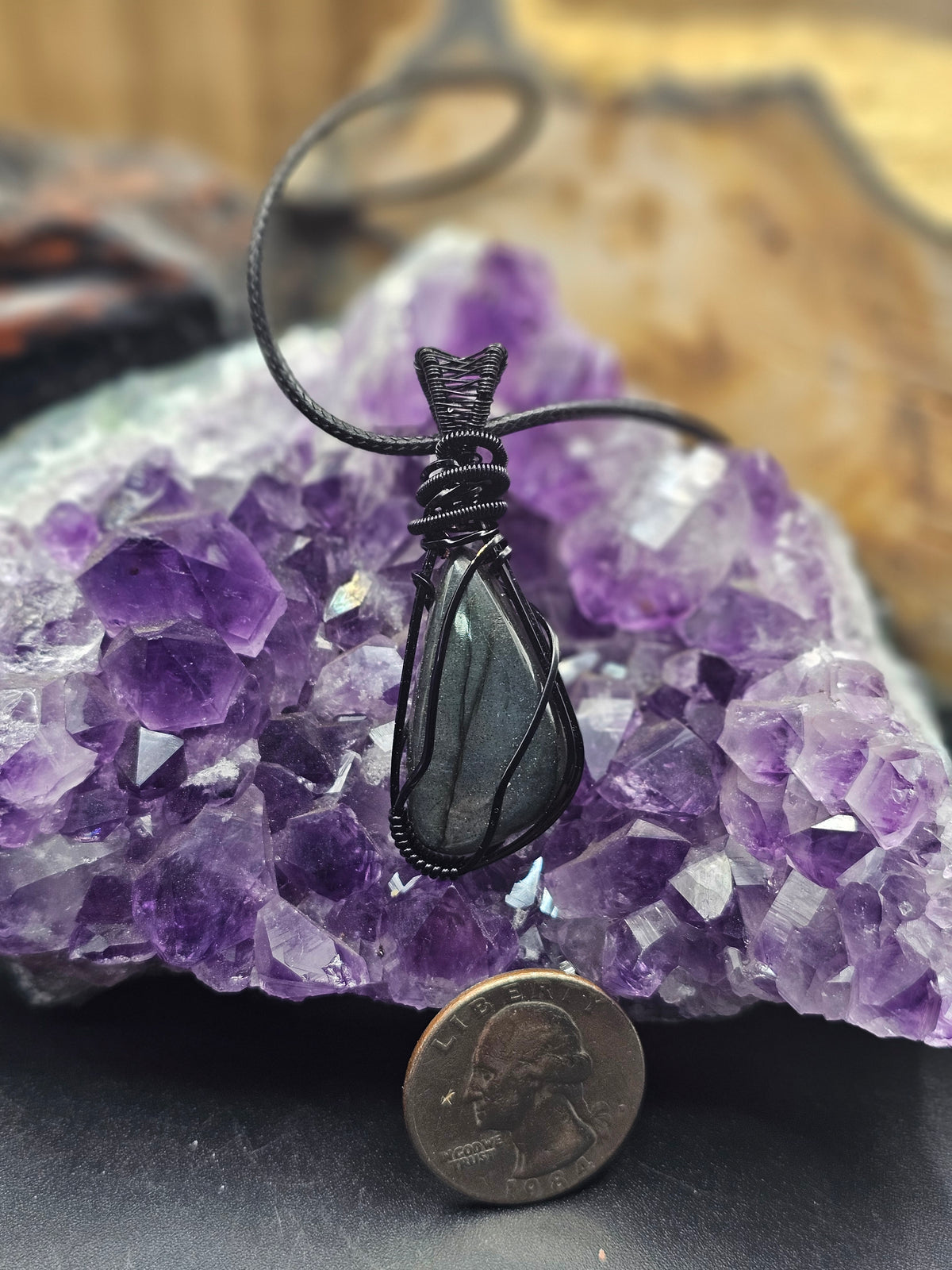 Vibrant Blue Labradorite Necklace